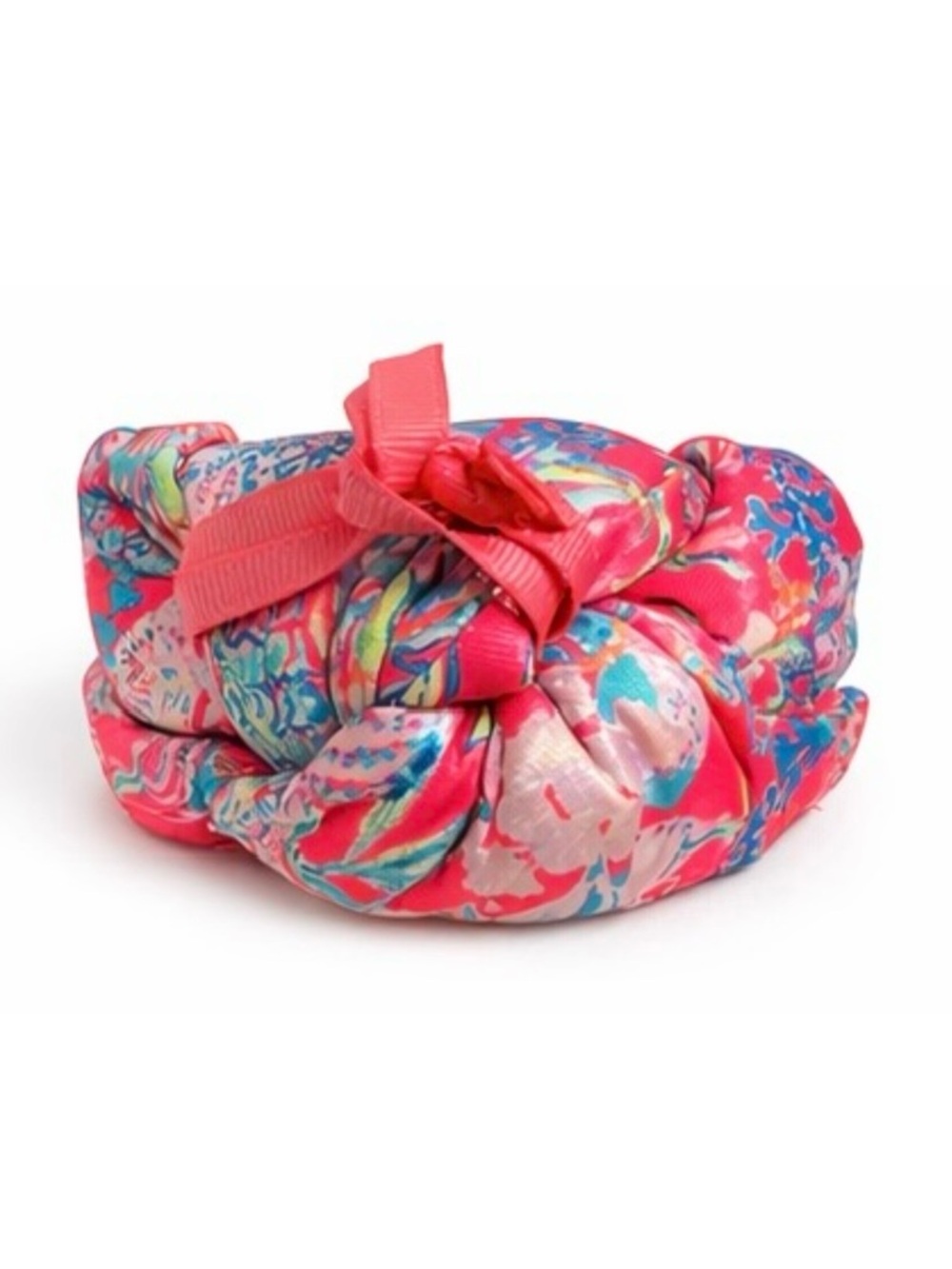 Lilly Pulitzer Wide Knotted pink Headband “Shell me Something” print  NWT - Picture 2 of 4